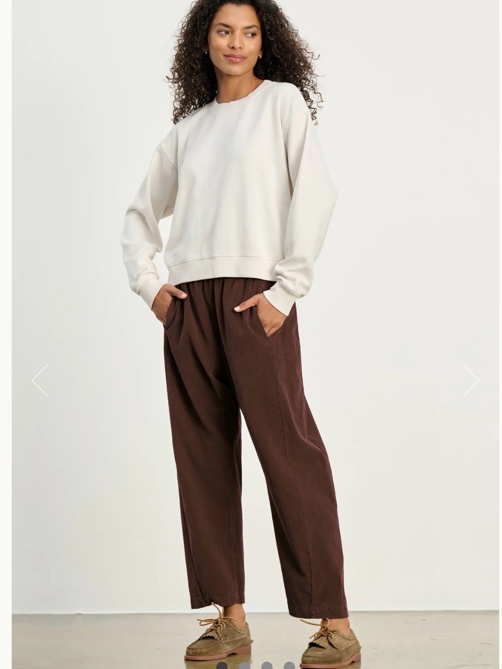 Velvet by Graham & Spencer Relaxed Corduroy Brown Trousers